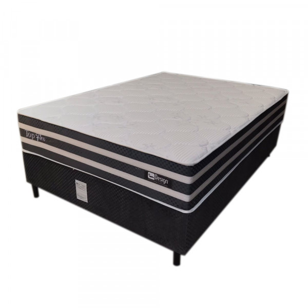 CJ BASE BOX/COLCHAO 138X188X30 DESIGN TOP FLEX OURO TEC VIRTUAL CHUMBO