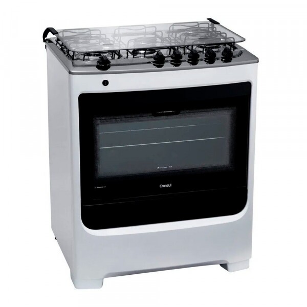 FOGAO 5B CONSUL CFS5NA MESA INOX BRANCO FOGAO 5B CONSUL CFS5NA MESA INOX BRANCO