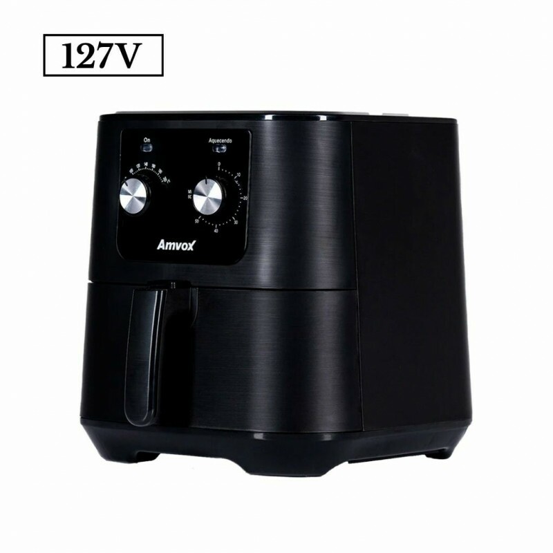 FRITADEIRA 7L AMVOX AIR FRYER ANALOGICA ARF1255 1700W 110V INOX/PRETA