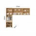 COZINHA NESHER CONDESSA COMPACTA CARVALHO/GREIGE 500985