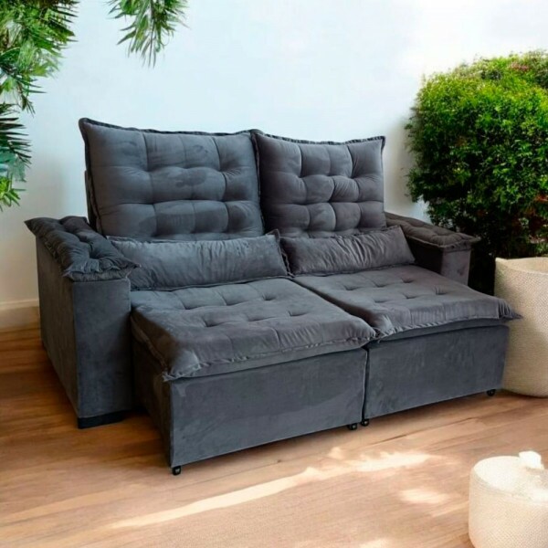 ESTOFADO RG VENEZA RETRATIL 2.50 CINZA INCA 10