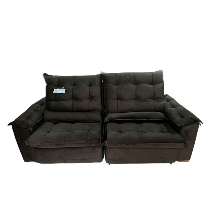 ESTOFADO BOMFLEX GRECIA RETRATIL CHOCOLATE VELUDO ASTECA 08