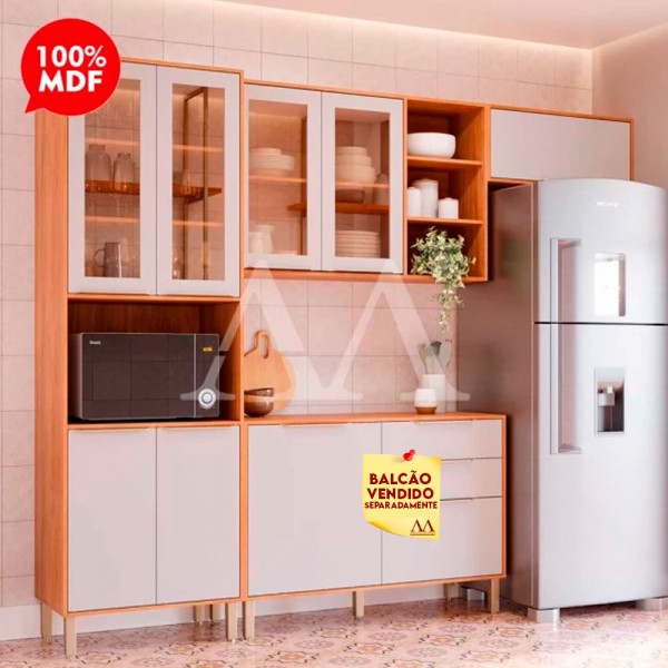 COZINHA MGM BRILHANTE CINAMOMO/OFF WHITE
