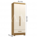ROUPEIRO 2P. ABRIR 1G RODIAL SMART PLUS CINAMOMO/OFF WHITE 51GR2123S