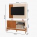 COMBO RACK PAINEL MOBLER 1.2 WOOD CINAMOMO MEL/OFF WHITE