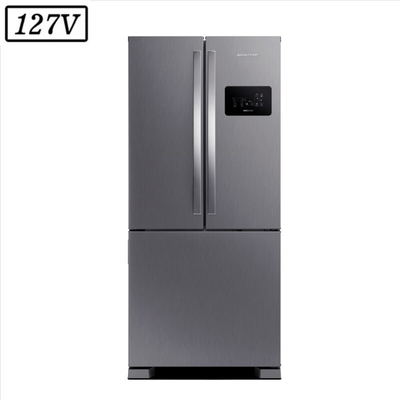 REFRIGERADOR BRASTEMP DOMEST BRO85AK FROST FREE 3 PORTAS 554L 127V INOX