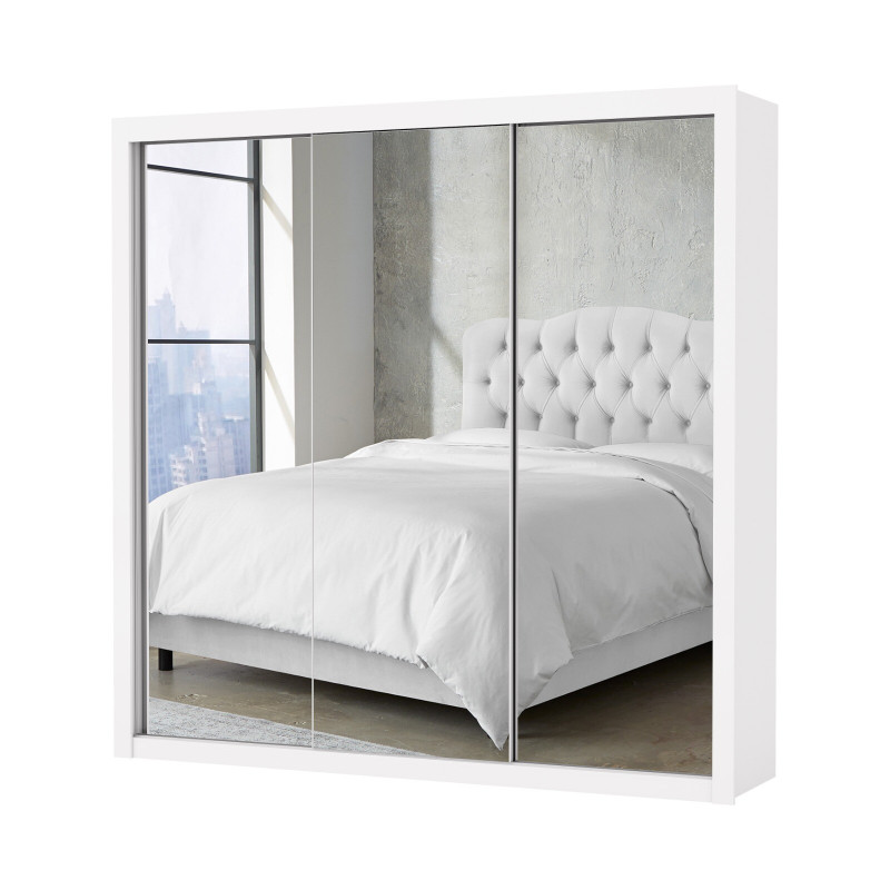 ROUPEIRO 3P. CORRER 4G CARIOCA CLARA SUPER GLASS C/ESP E C/PE BRANCO