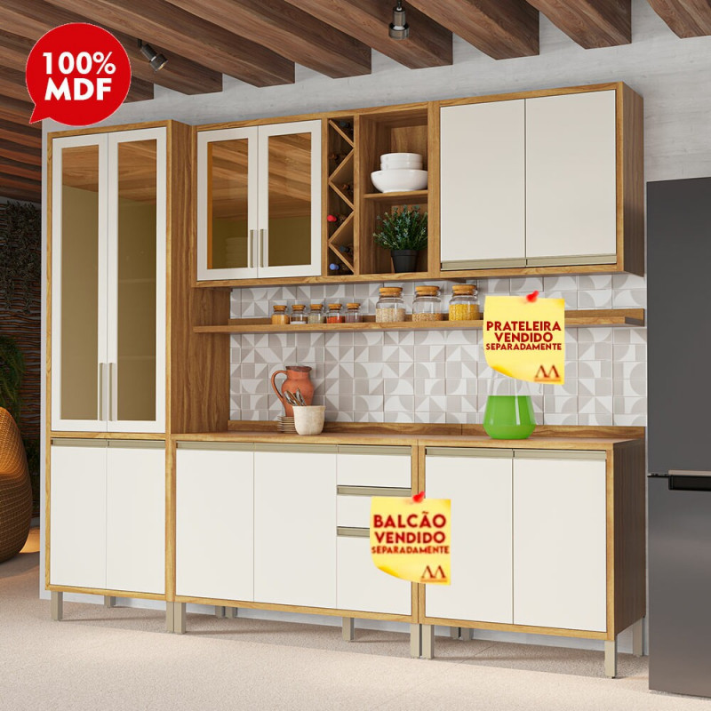 COZINHA RONIPA TEMPRANILLO SIMPLES AMENDOA/OFF WHITE