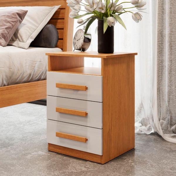 MESA DE CABECEIRA 3G BIANCHI MALIBU C/ PES NATURE/OFF WHITE