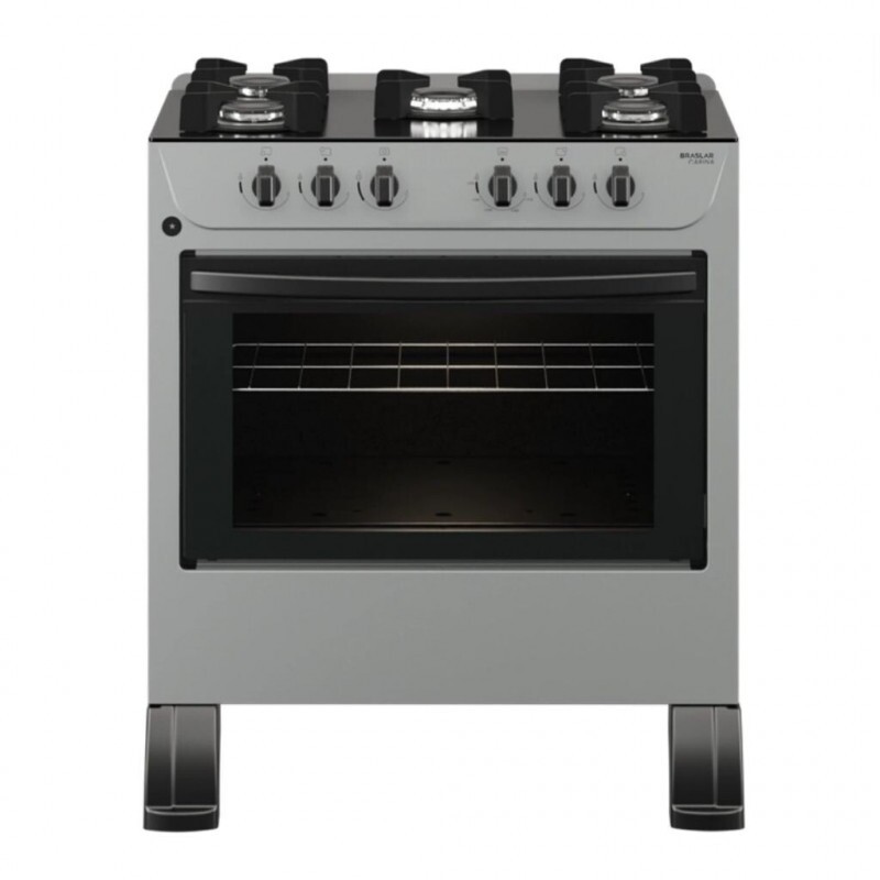 FOGAO 5B BRASLAR CARINA FRONT MESA VIDRO TITANIUM