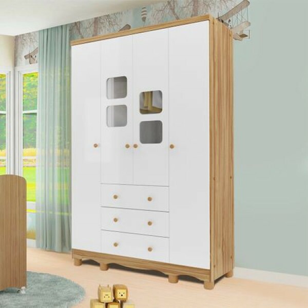 ROUPEIRO ULI 04 PORTAS 100%MDF - PEROBA 