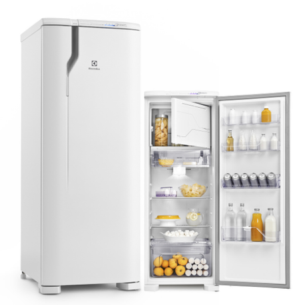 REFRIGERADOR ELECTROLUX FROST FREE RFE39 01 PORTA 322 LITROS GAVETA EXTRA FRIA PAINEL BLUE TOUCH