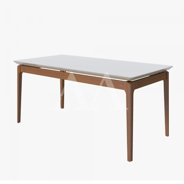 MESA IMCAL WIND 1.2 C/ VIDRO RETANGULAR OFF WHITE / NATURE