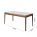 MESA IMCAL WIND 1.2 C/ VIDRO RETANGULAR OFF WHITE / NATURE