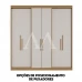 ROUPEIRO 6P. ABRIR 2G HERVAL PH1804 C/PES CARVALHO VERMONTT/OFF WHITE