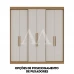 ROUPEIRO 6P. ABRIR 2G HERVAL PH1804 C/PES CARVALHO VERMONTT/OFF WHITE