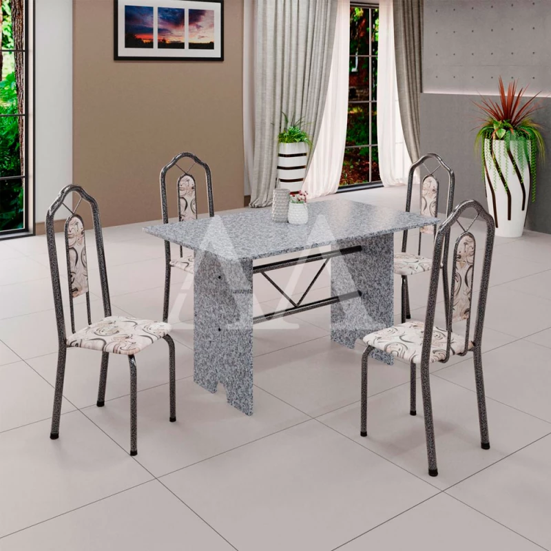 CJ MESA 4C SOMA BIANCA 120X75 RETANGULAR ARABESCO PRATA GRANITO OCRE